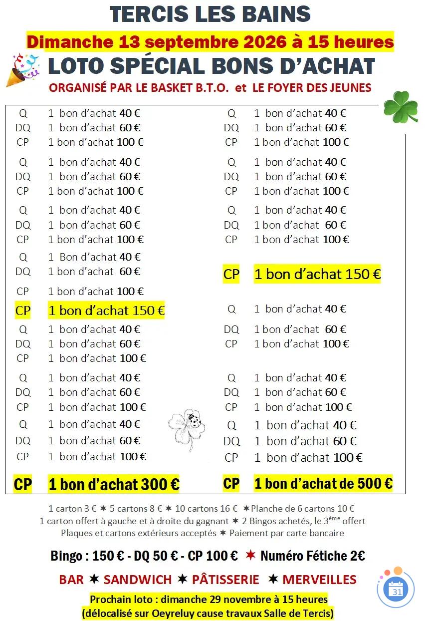 Image SUPER LOTO BINGO (photo 1)