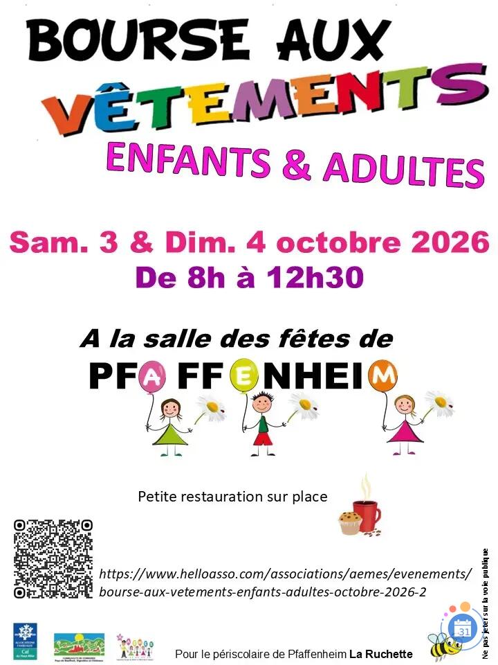 Image Bourse aux vêtements enfants / adultes octobre 2026 (photo 1)