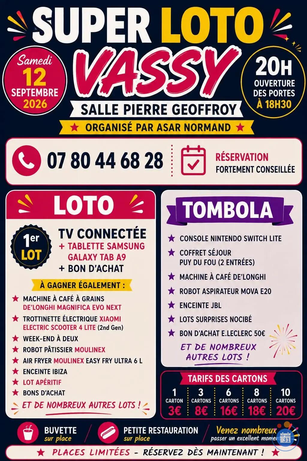 Image Loto Vassy 12 septembre (photo 1)