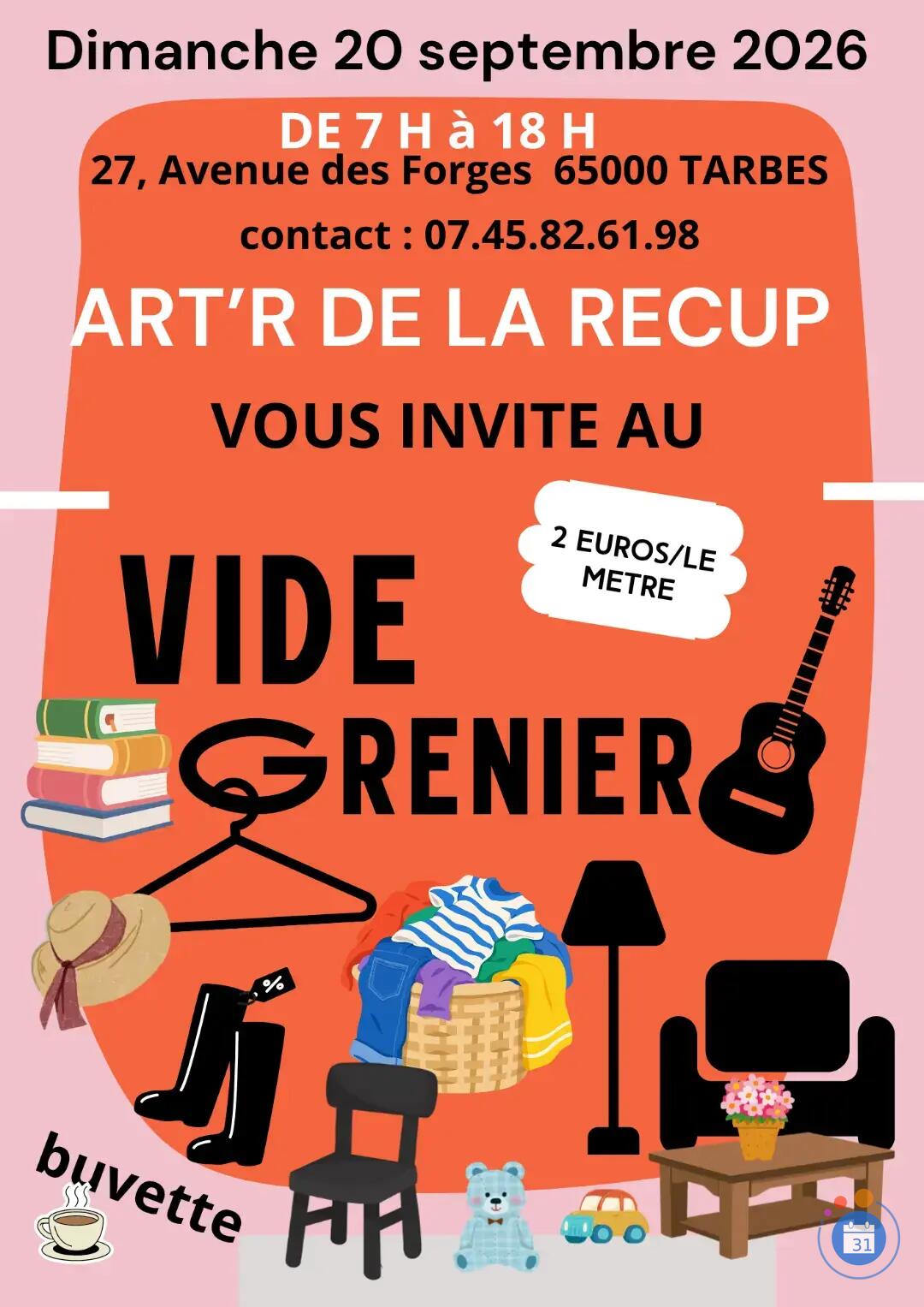 Image VIDE GRENIER ORGANISE PAR ART'R DE LA RECUP (photo 1)