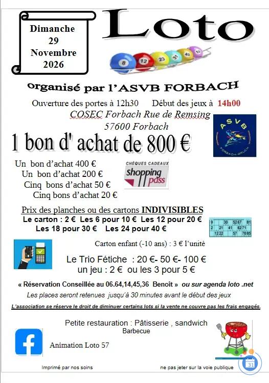 Image Loto de l'asvb forbach (photo 1)