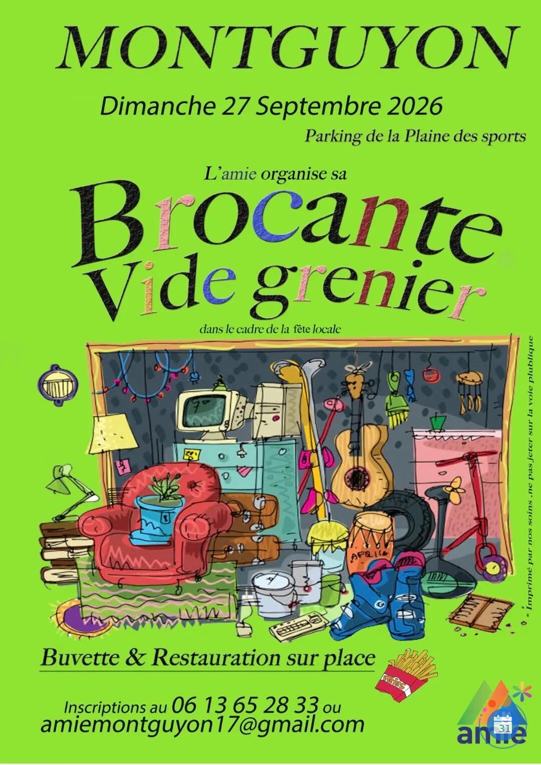 Image Grand Vide grenier brocante montguyon (photo 1)