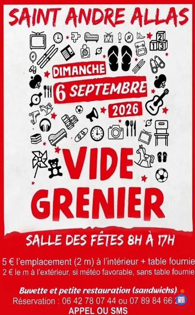 Image VIDE GRENIER ST-ANDRE-ALLAS (photo 1)