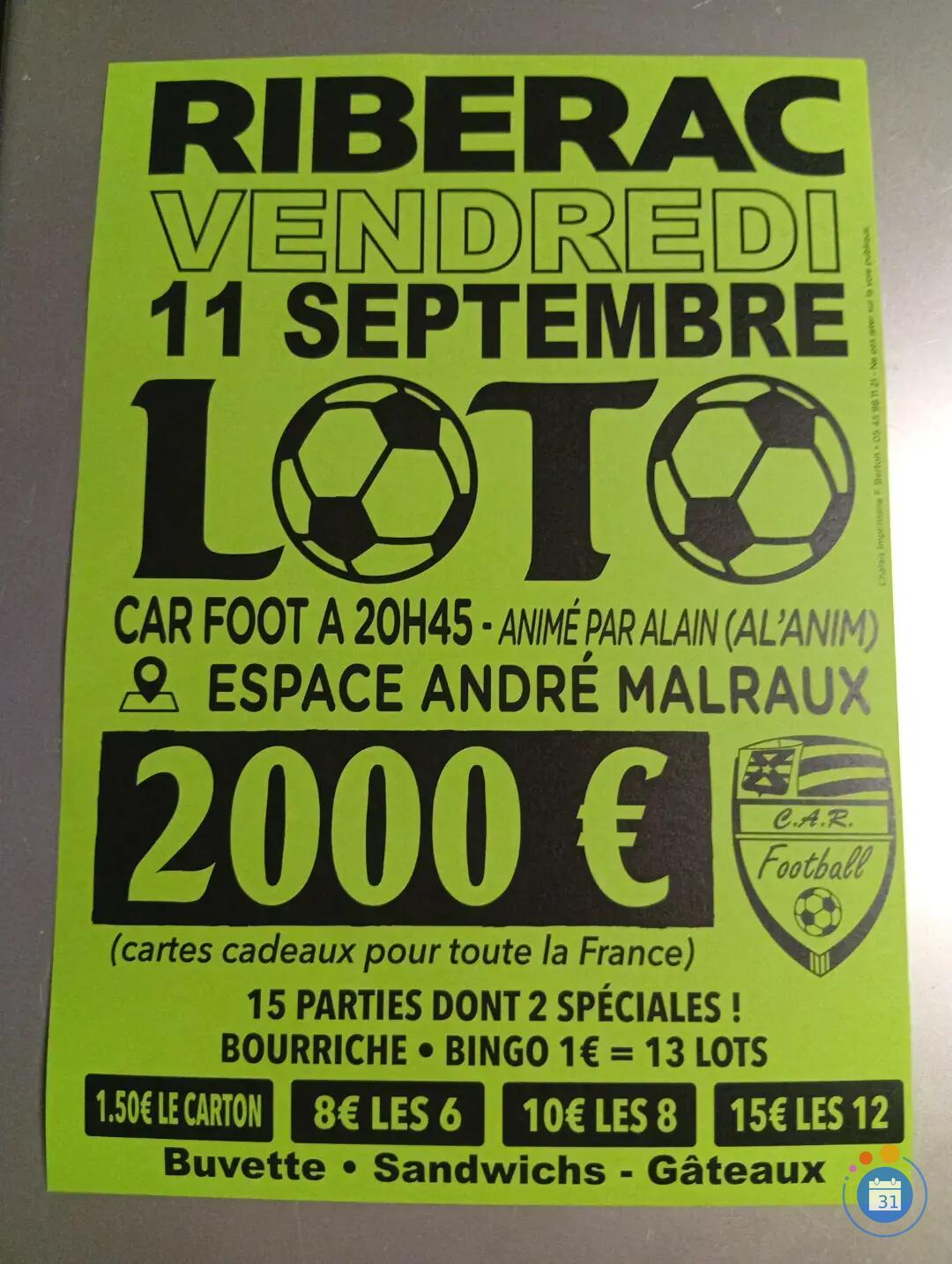 Image Loto au profit du club de foot (photo 1)
