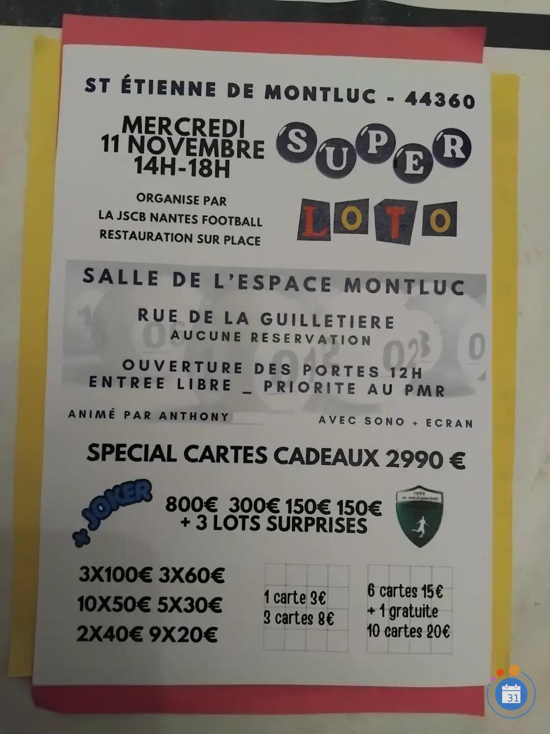 Image SUPER _LOTO _SPÉCIAL/ CARTES / CADEAUX / ( animé par Antony) avec sono et écran (photo 1)