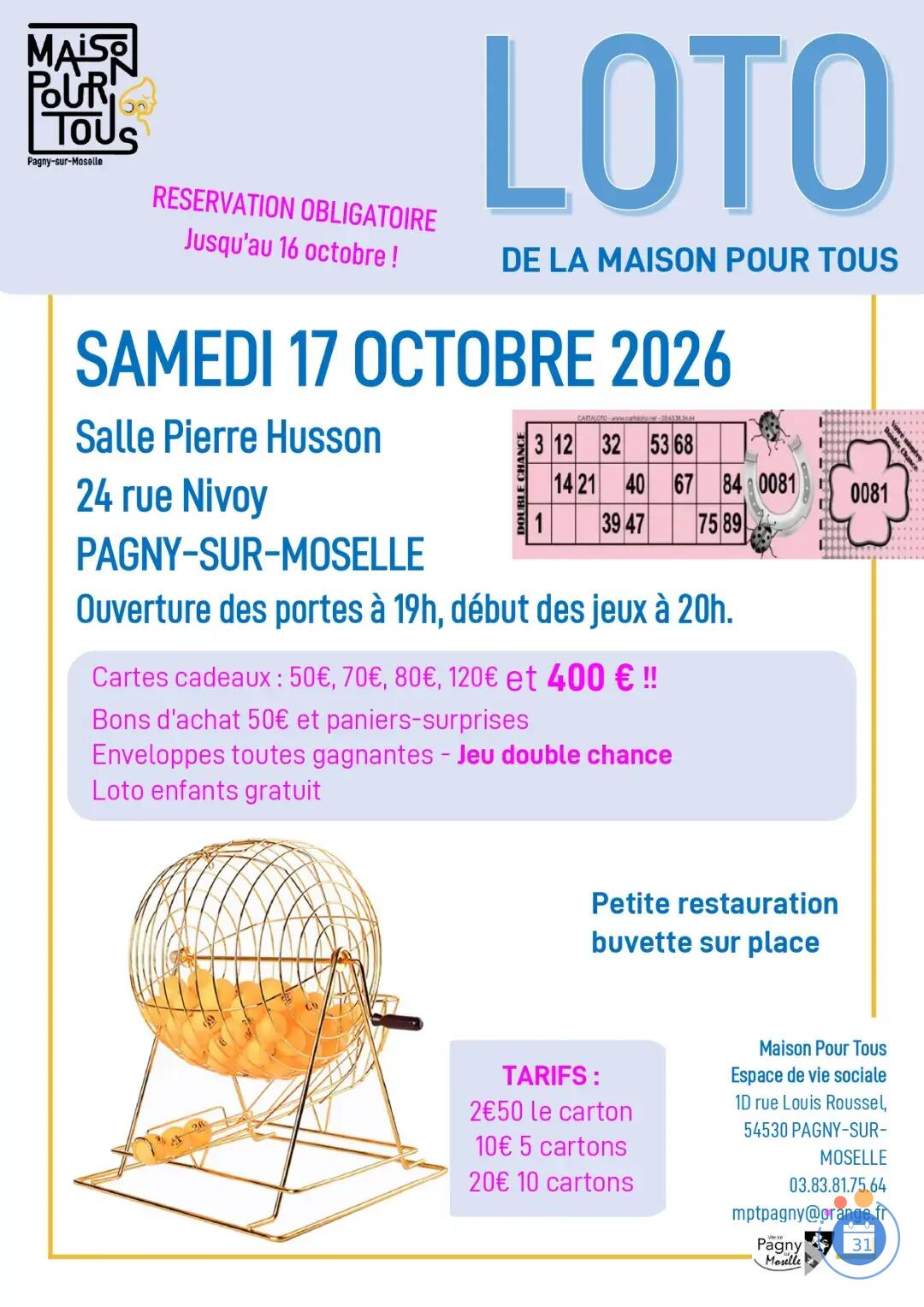 Image Loto de la Maison Pour Tous (photo 1)