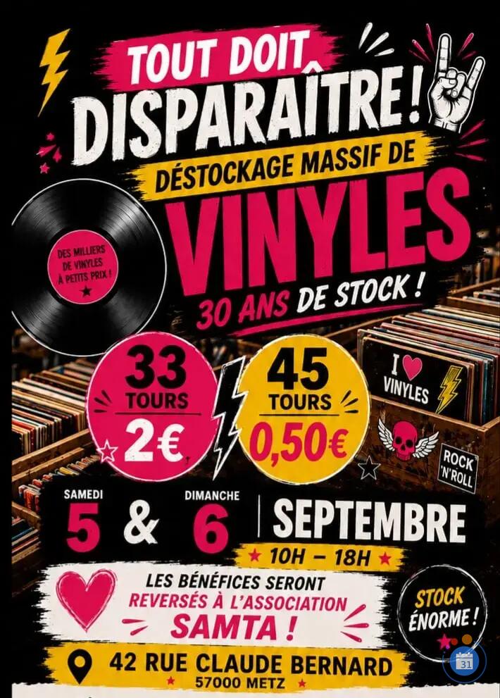 Image Grande vente vinyles 33 tours et 45 tours d'occasion. (photo 1)