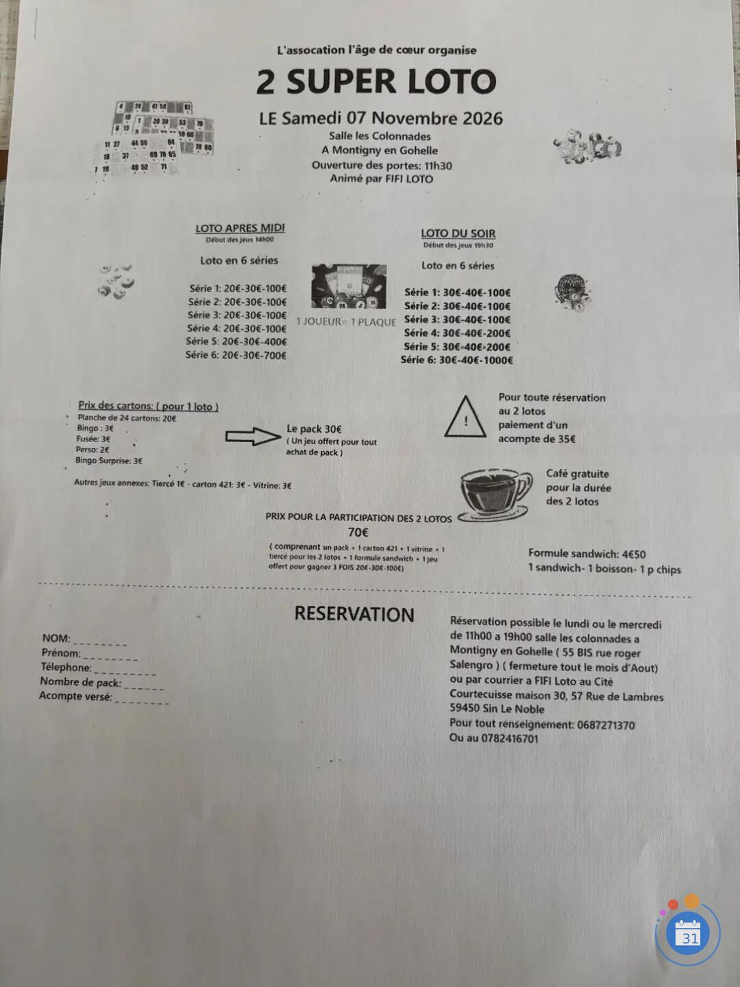 Flyer 2 megas lotos