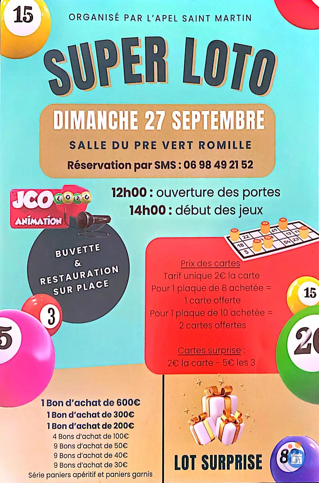 Image Super loto APEL école St Martin avec JCO (photo 1)