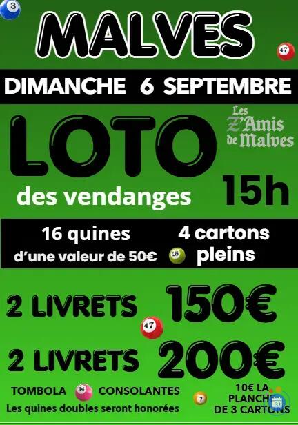 Image LOTO DES Z'AMIS DE MALVES LES VENDANGES (photo 1)