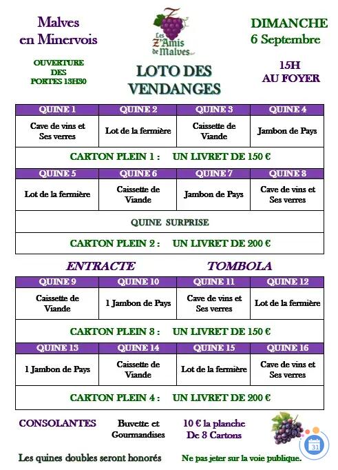 Image LOTO DES Z'AMIS DE MALVES LES VENDANGES (photo 2)