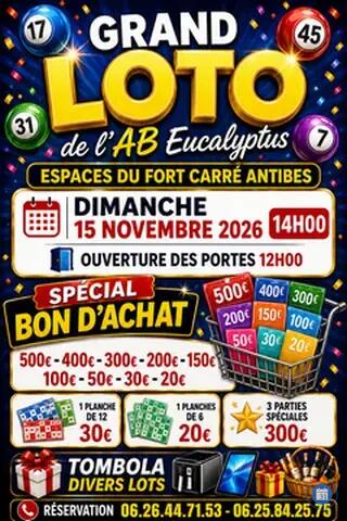 Image GRAND LOTO DE L'AMICALE BOULISTE DES EUCALYPTUS (photo 1)