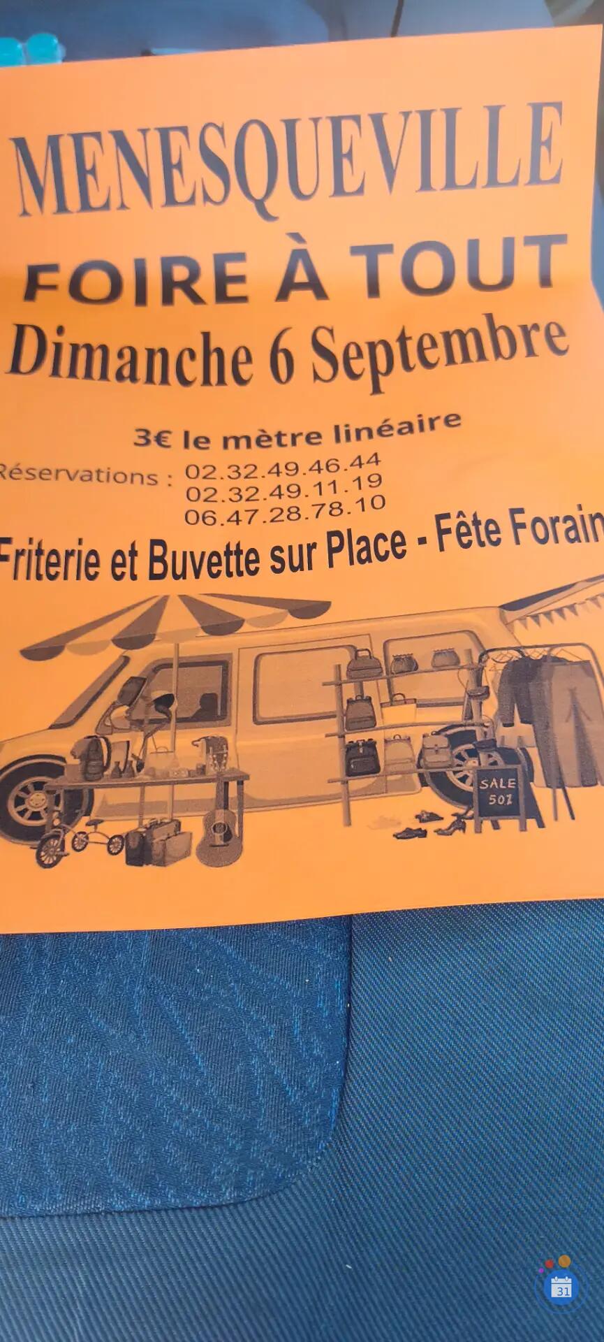 Image Foire à tout du comité des fêtes de Menesqueville (photo 1)