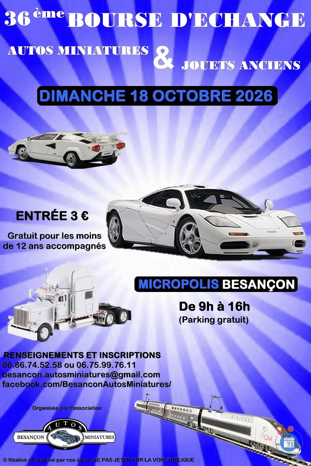 Image 36e Bourse d'échange autos miniatures et jouets anciens (photo 1)