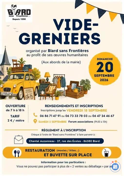 Image Vide Grenier de Biard sans frontières (photo 1)