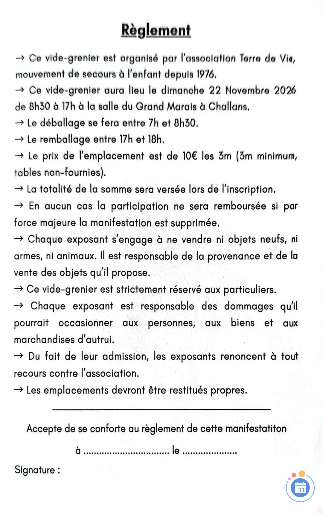 Image Vide grenier organiser par terre de vie (photo 2)