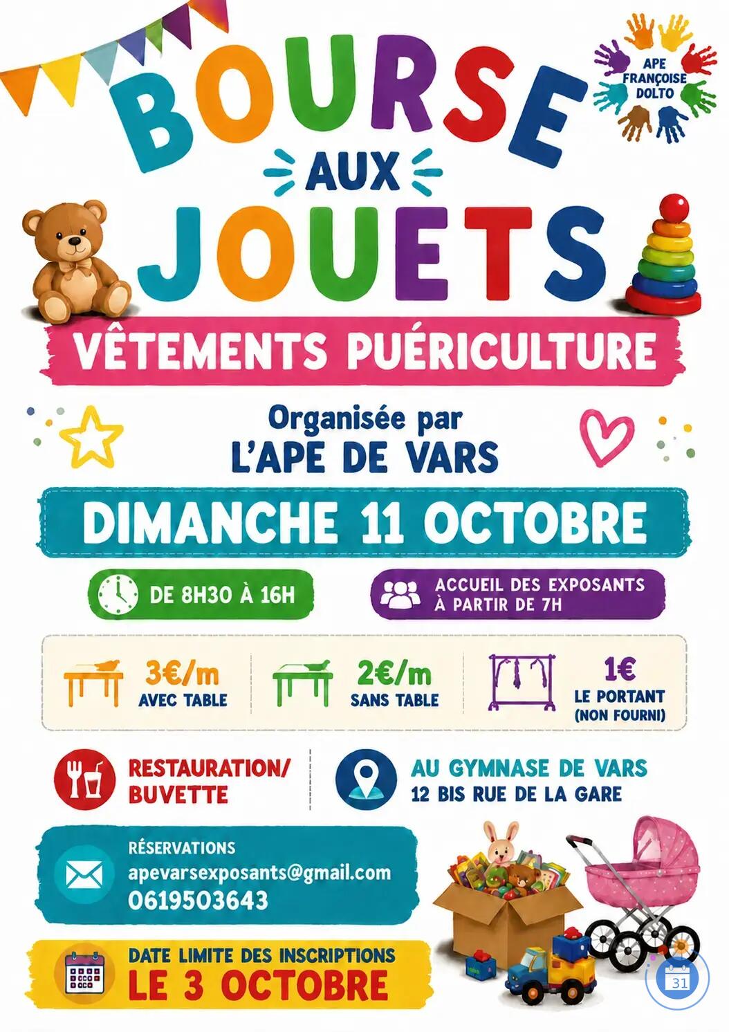 Image Bourse aux jouets de l'Ape (photo 1)