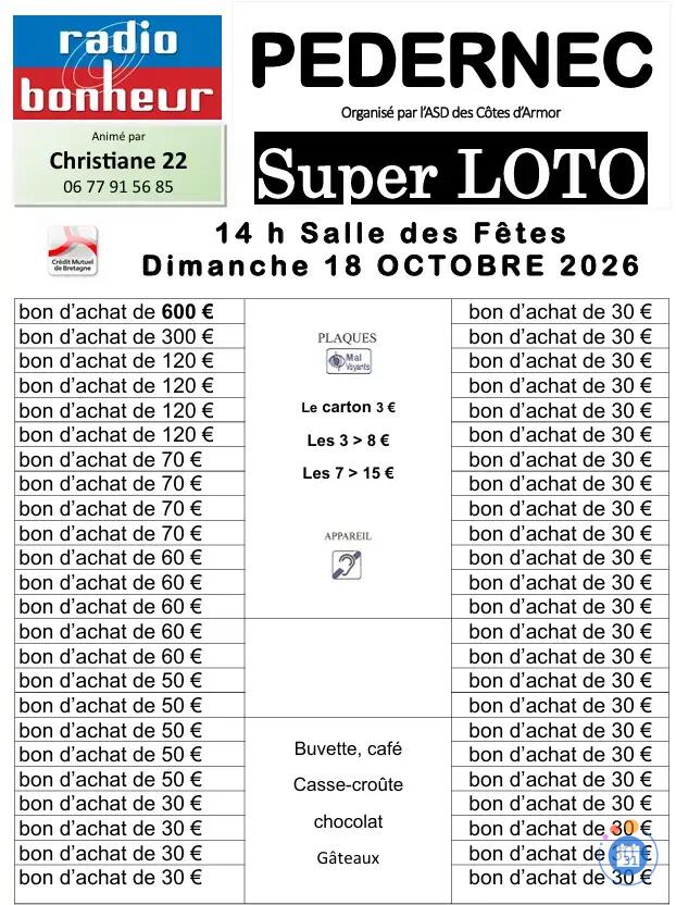 Flyer Super loto anime par christiane