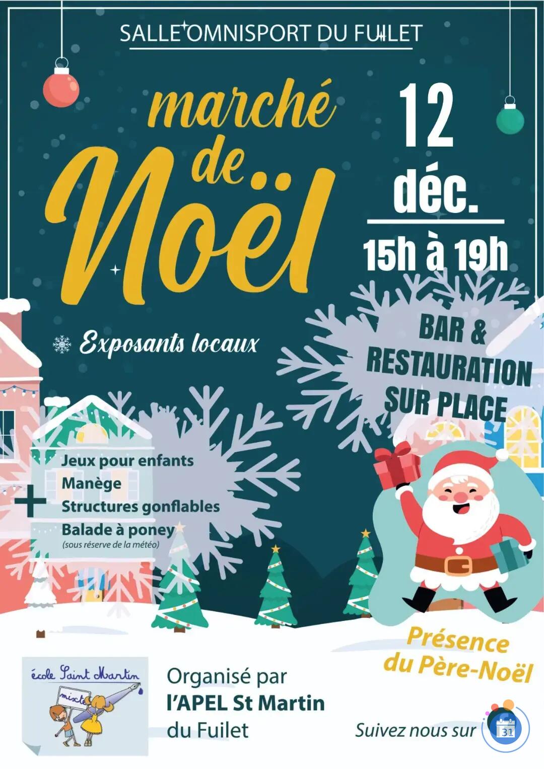 Image Marché de noël 2026 de l'école saint martin du fuilet (photo 1)