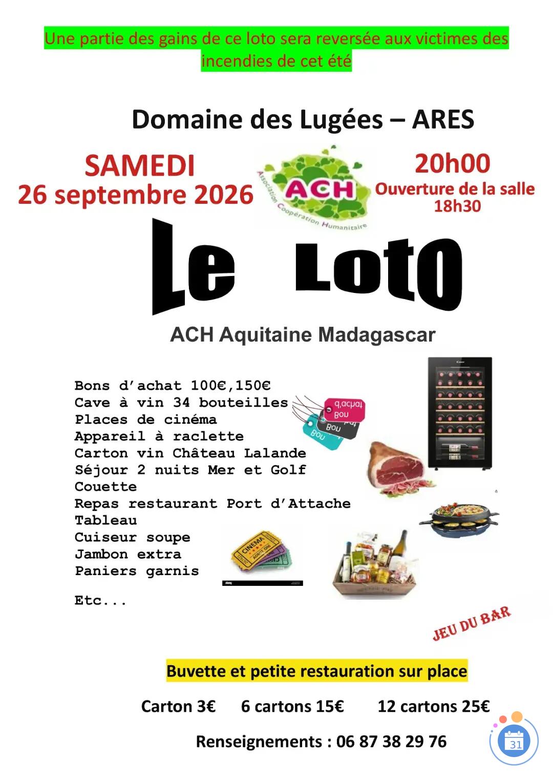 Image Le Loto de l'ACH Aquitaine Madagascar (photo 1)