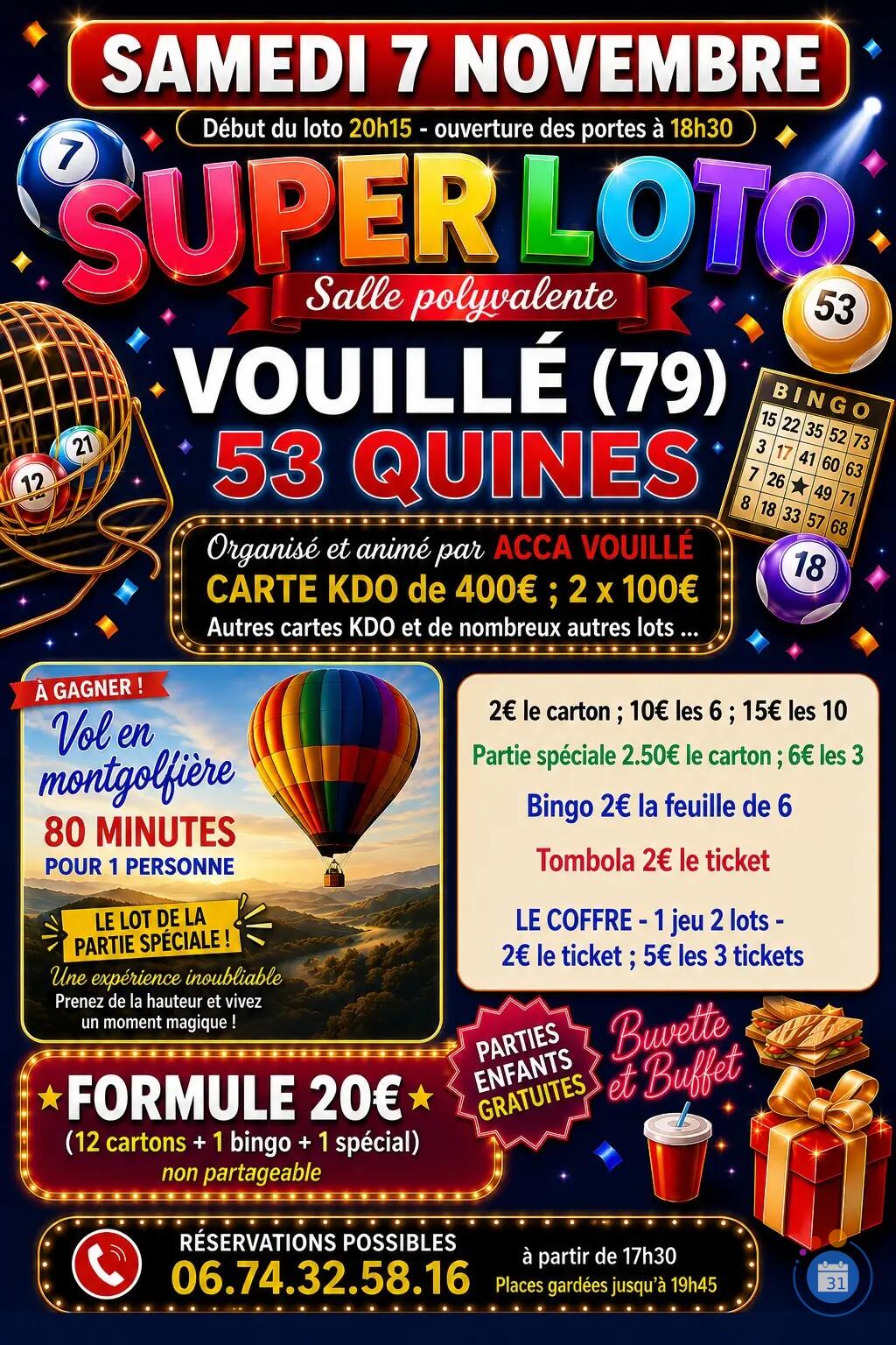 Flyer Super loto acca vouillé