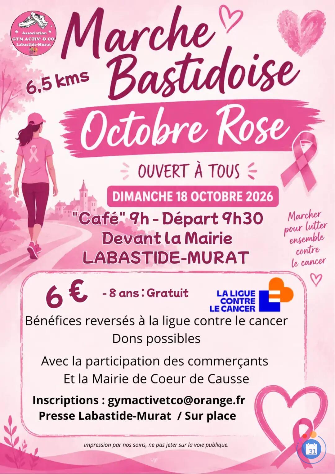 Image MARCHE BASTIDOISE OCTOBRE ROSE (photo 1)