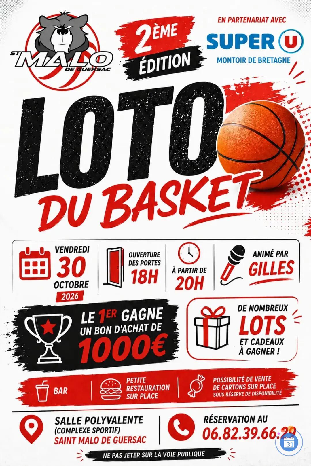 Image Loto du Basket St Malo de Guersac animé par Gilles (photo 1)
