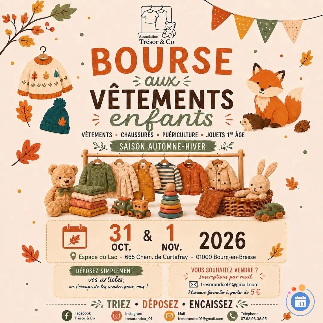 Image Bourse aux vêtements enfants, puériculture & jouets (photo 1)
