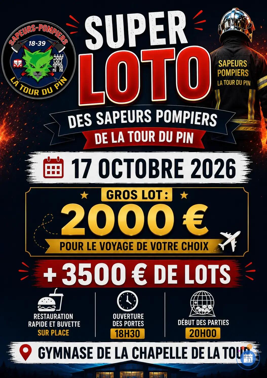 Image Super loto Pompiers de la tour du pin (photo 1)