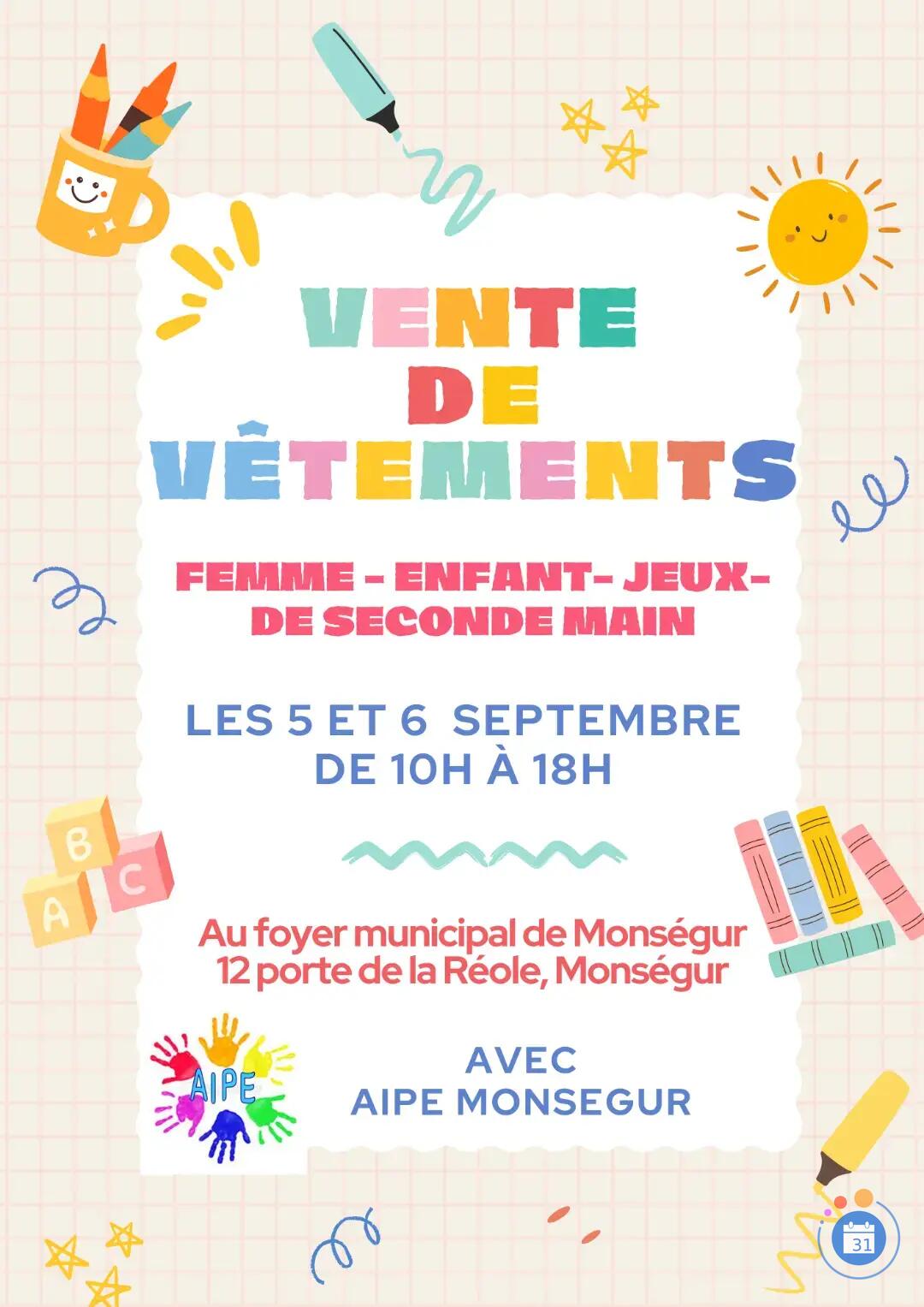 Image VENTE DE VETEMENTS/JEUX/JOUETS PAR LES ENFANTILLAGES (photo 1)