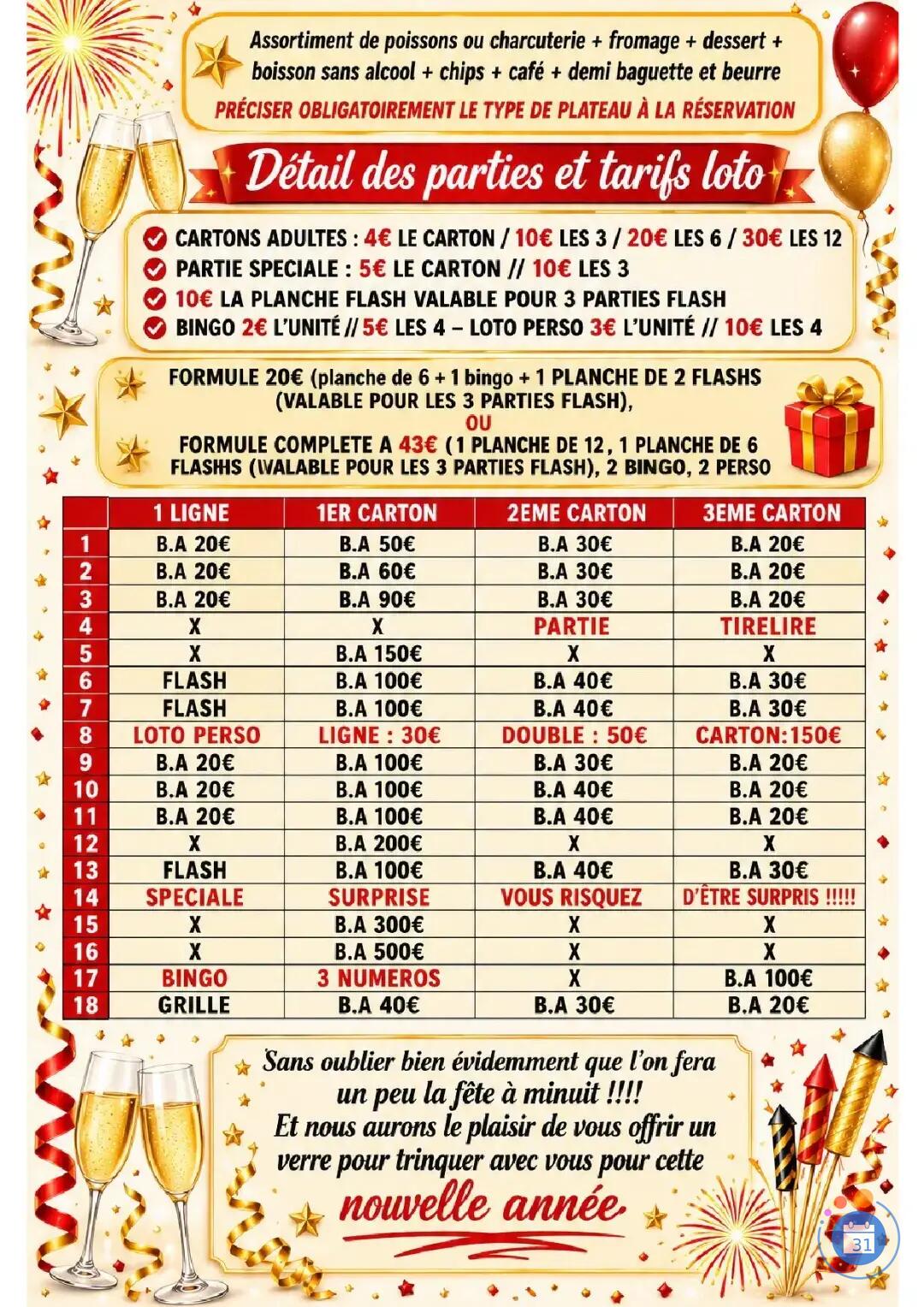 Image SUPER LOTO DU REVEILLON ORGANISE ET ANIME PAR LES ROSES DE L'ESPOIR (photo 2)
