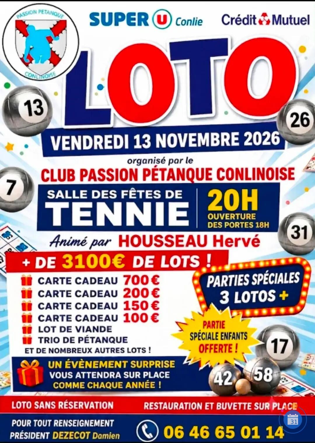 Image Loto de la petanque de conlie anim herve (photo 1)