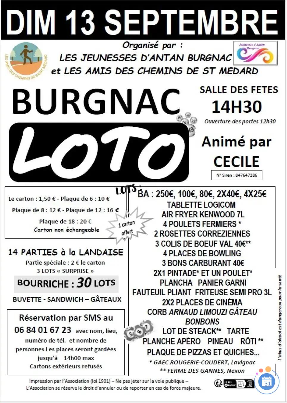 Image loto des amis des chemins de la st medard anime par cecile (photo 1)