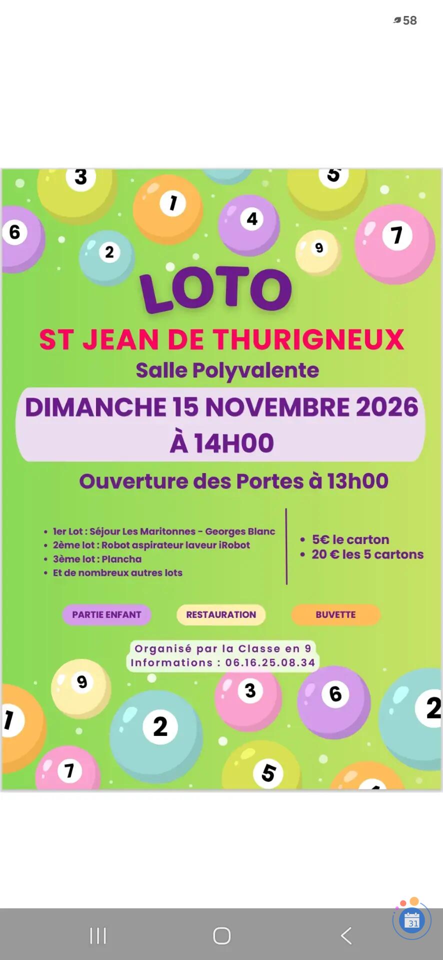 Image Loto de la classe en 9 (photo 1)