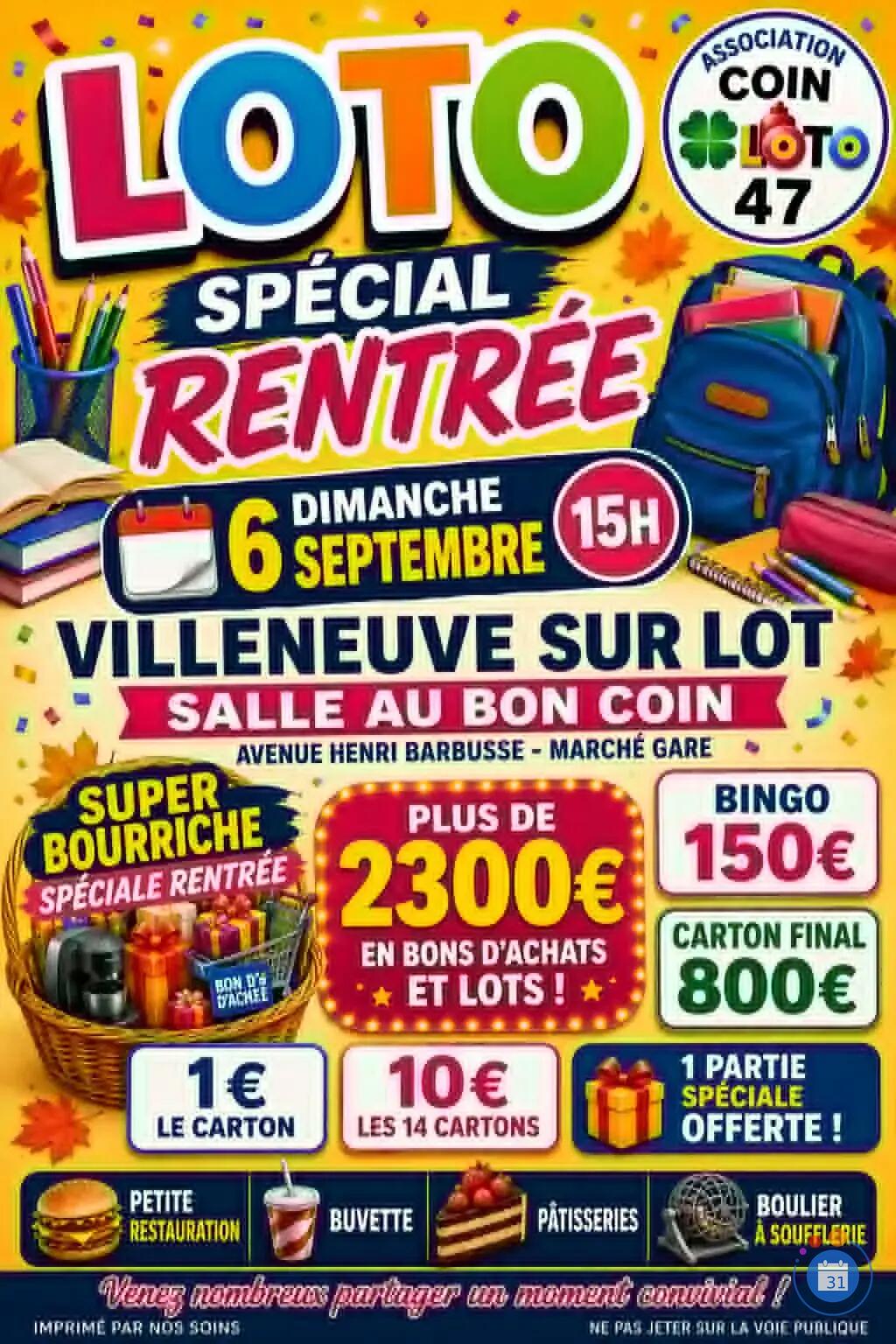 Image COIN LOTO SUPER LOTO DE RENTREE (photo 1)
