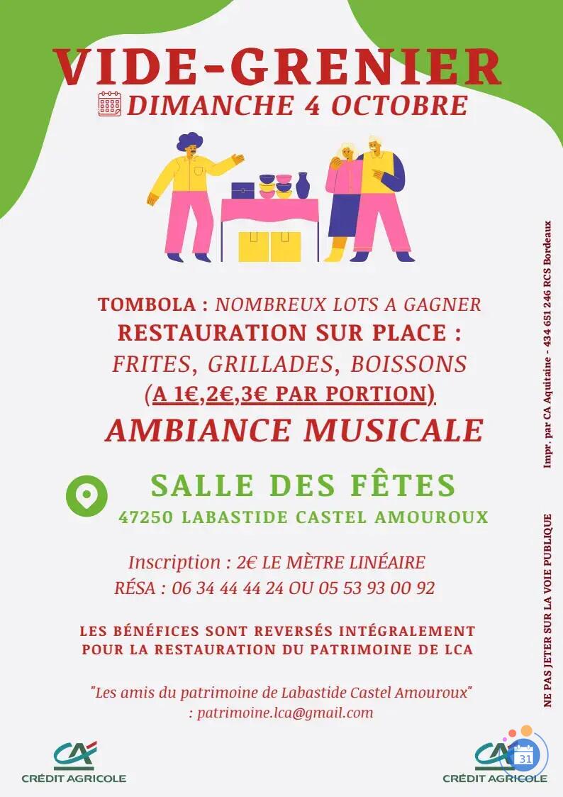Image VIDE GRENIER DES AMIS DU PATRIMOINE DE LABASTIDE CASTEL AMOUROUX (photo 1)