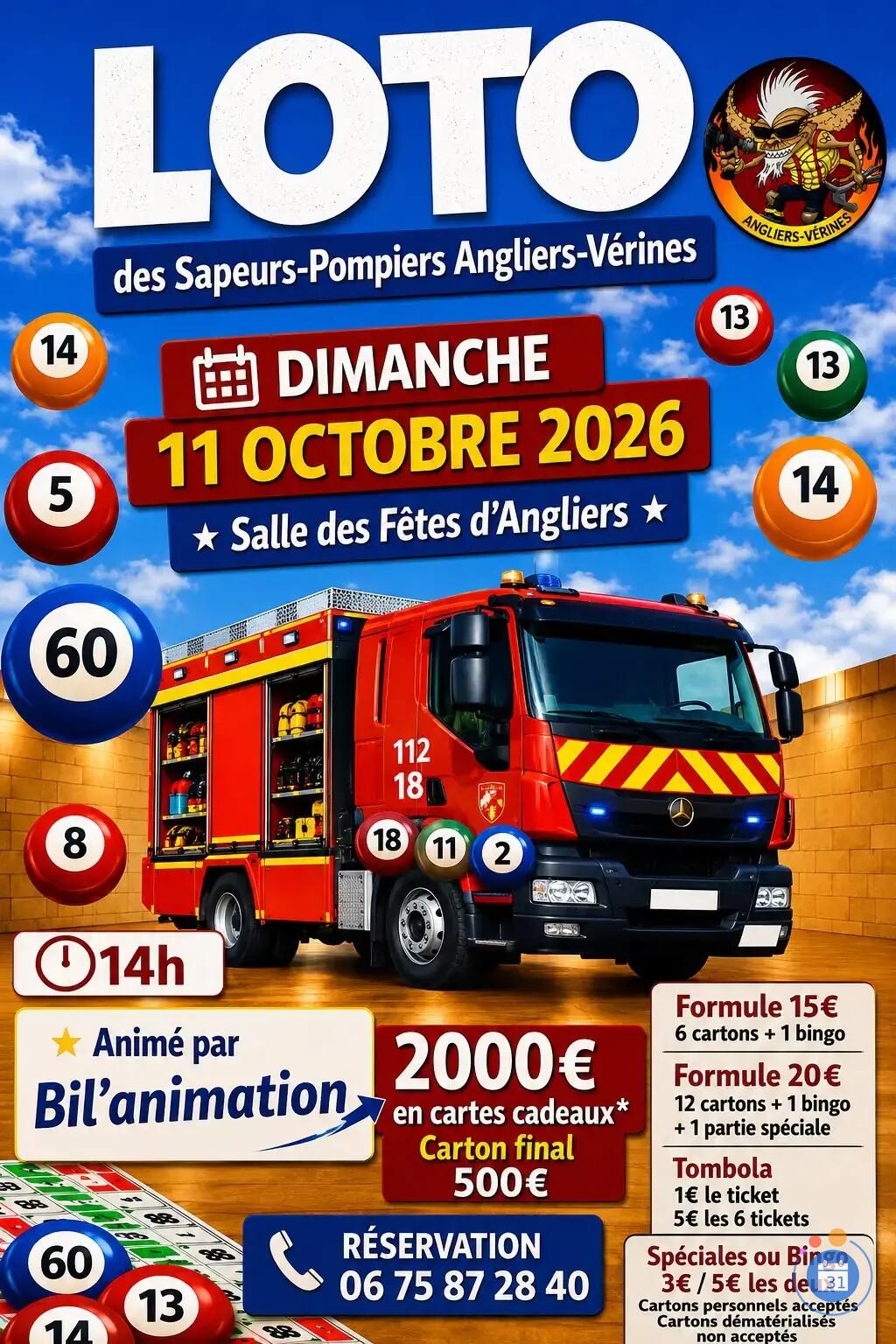 Image 1er loto des pompiers d'angliers-vérines (photo 1)