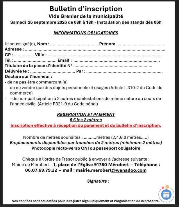Image VIDE GRENIER MEROBERT (photo 2)