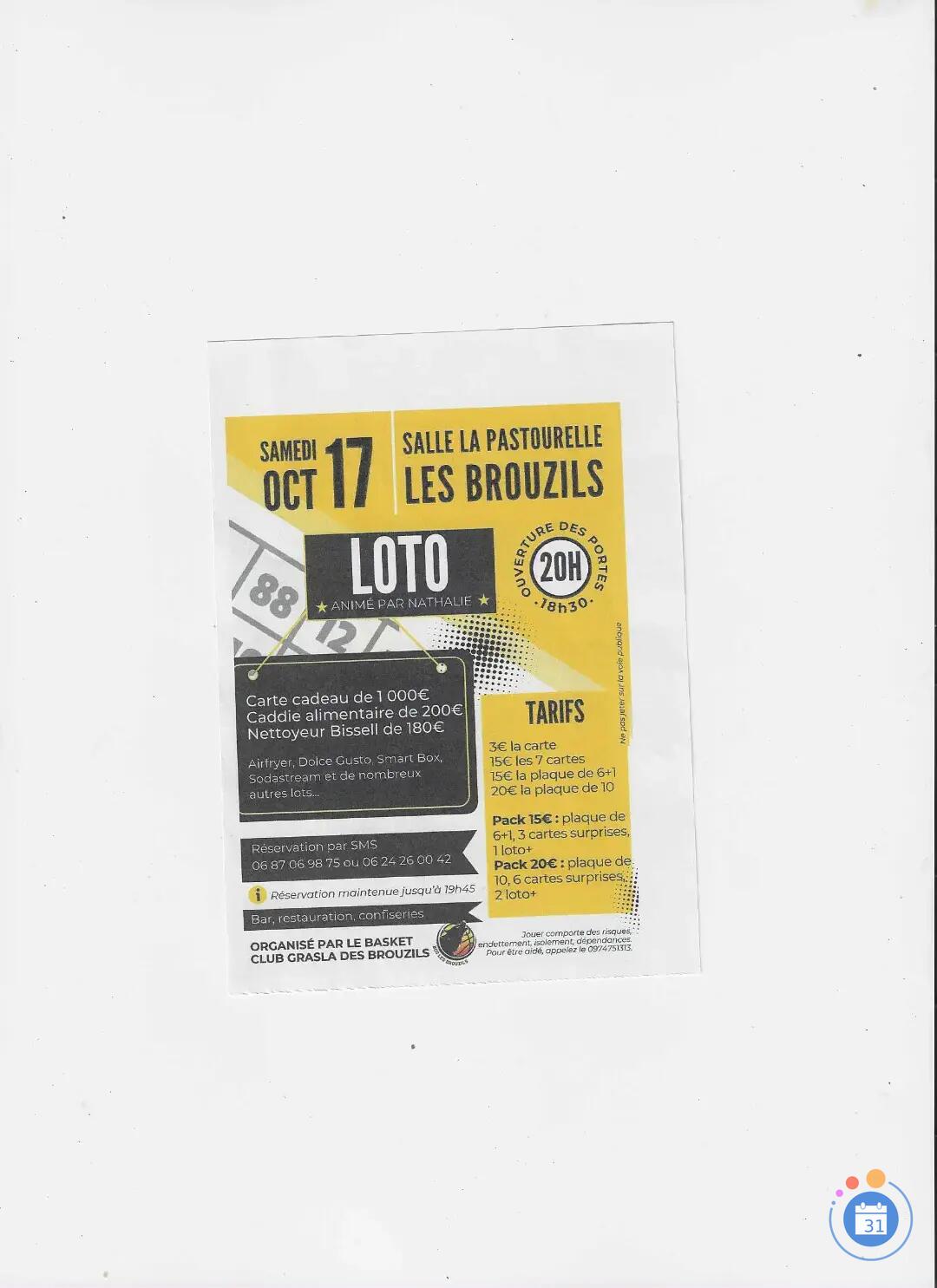 Image SUPER LOTO ANIME PAR NATHALIE (photo 1)