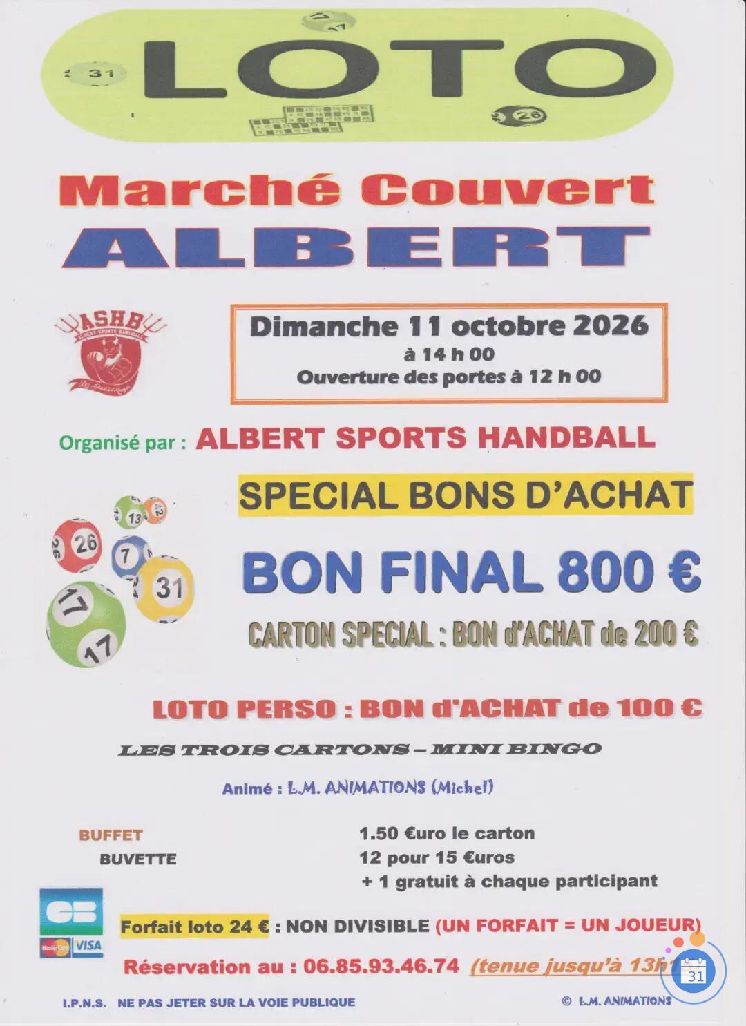 Image Loto A.S. HANDBALL d'ALBERT (photo 1)