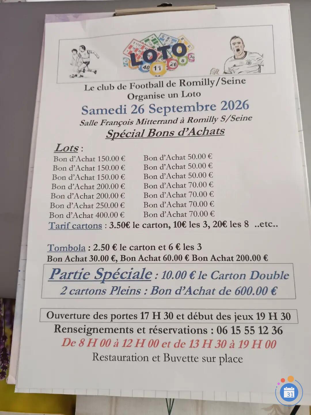 Image Loto spécial bons d'achats 3020€ de bons (photo 1)