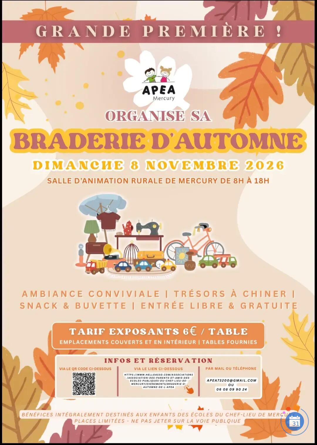 Image Braderie d'Automne de l'APEA - Mercury (photo 1)