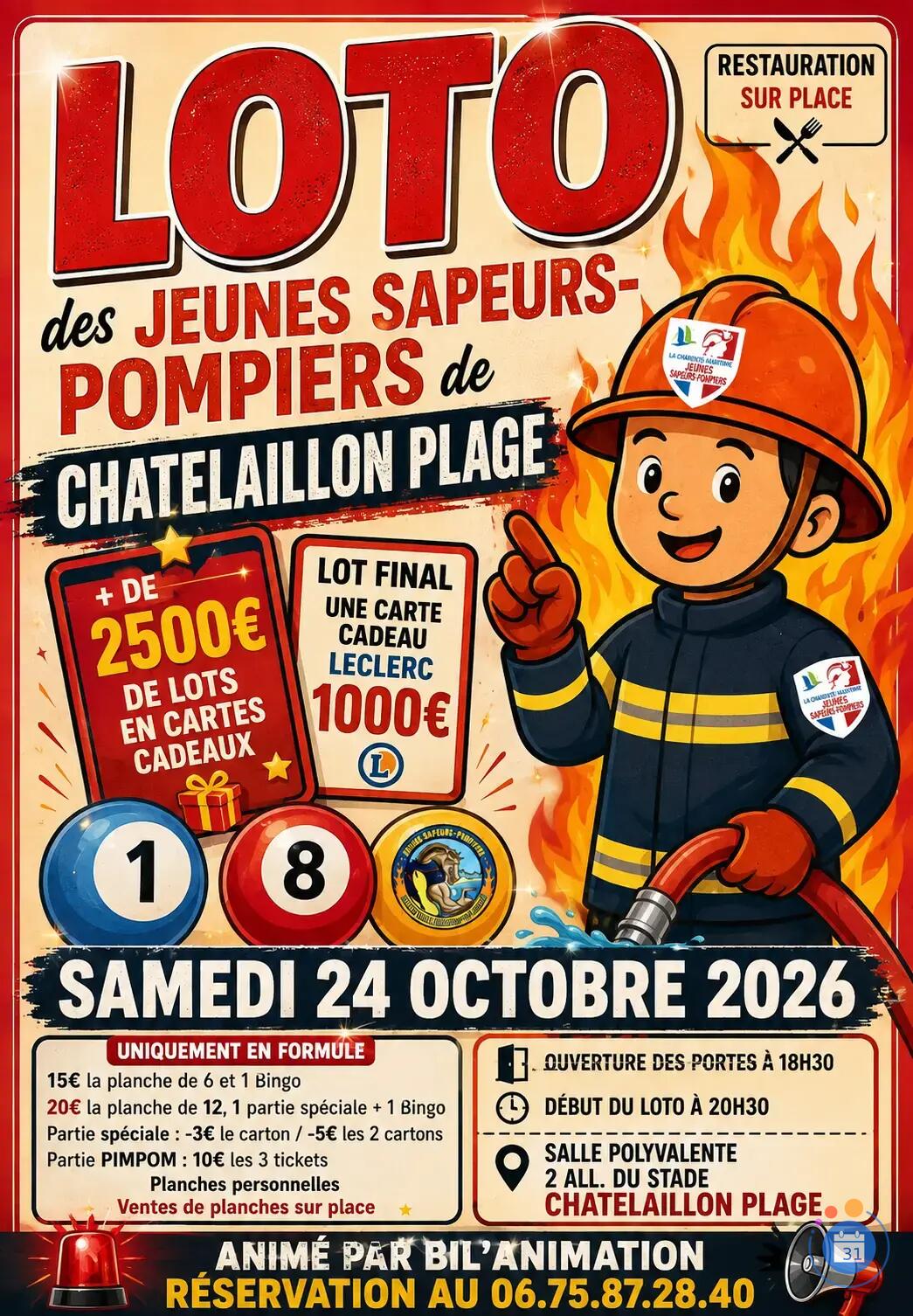 Image LOTO DES JEUNES SAPEURS POMPIERS DE CHATELAILLON PLAGE (photo 1)