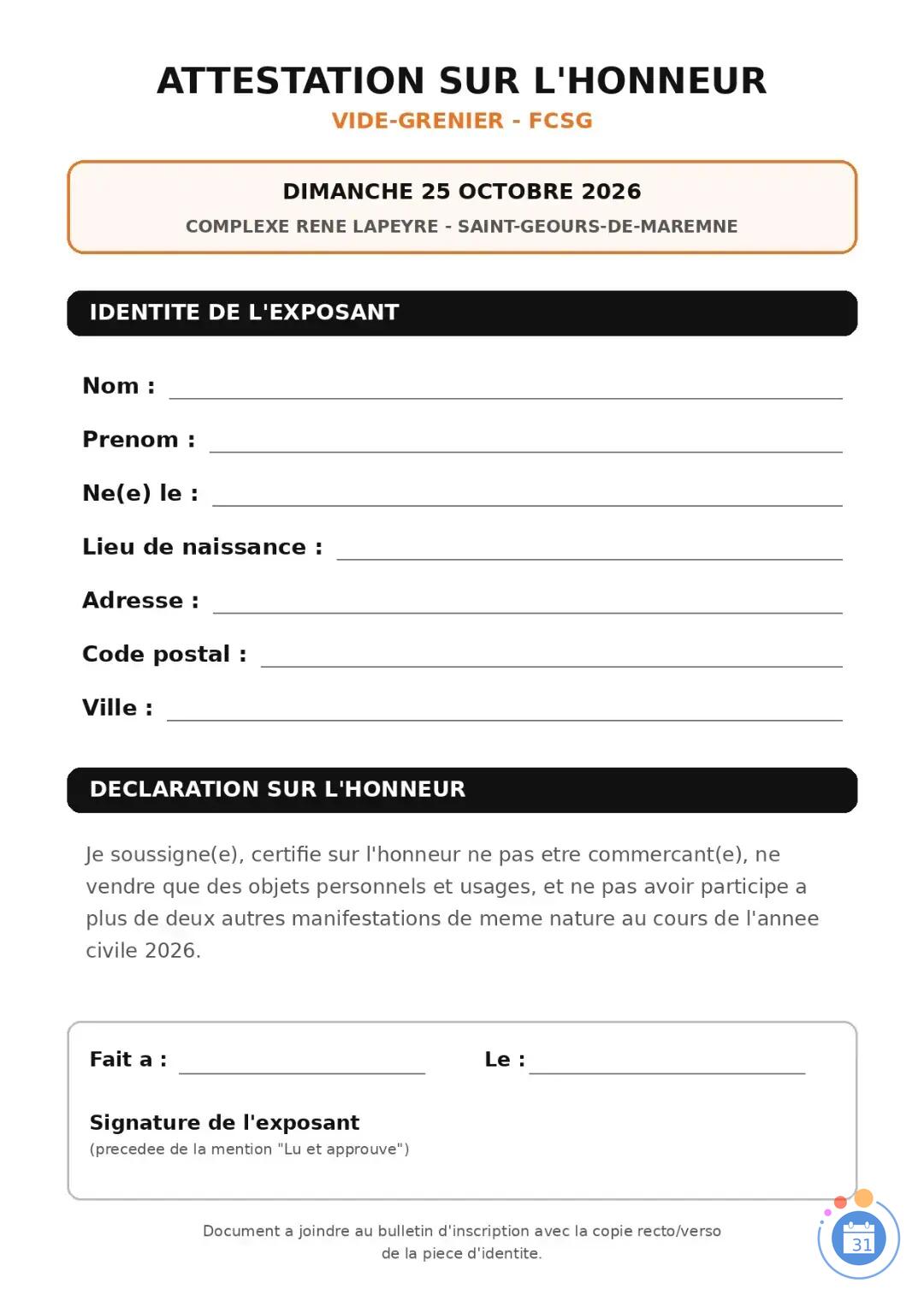 Image Vide Grenier du FCSG (photo 3)