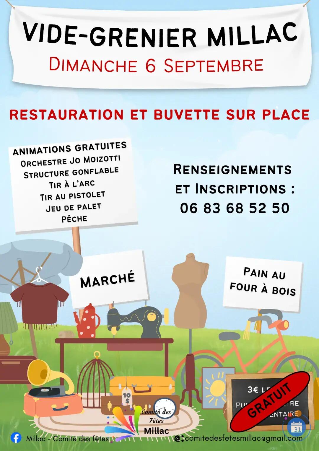 Image Vide-grenier Millac (photo 1)