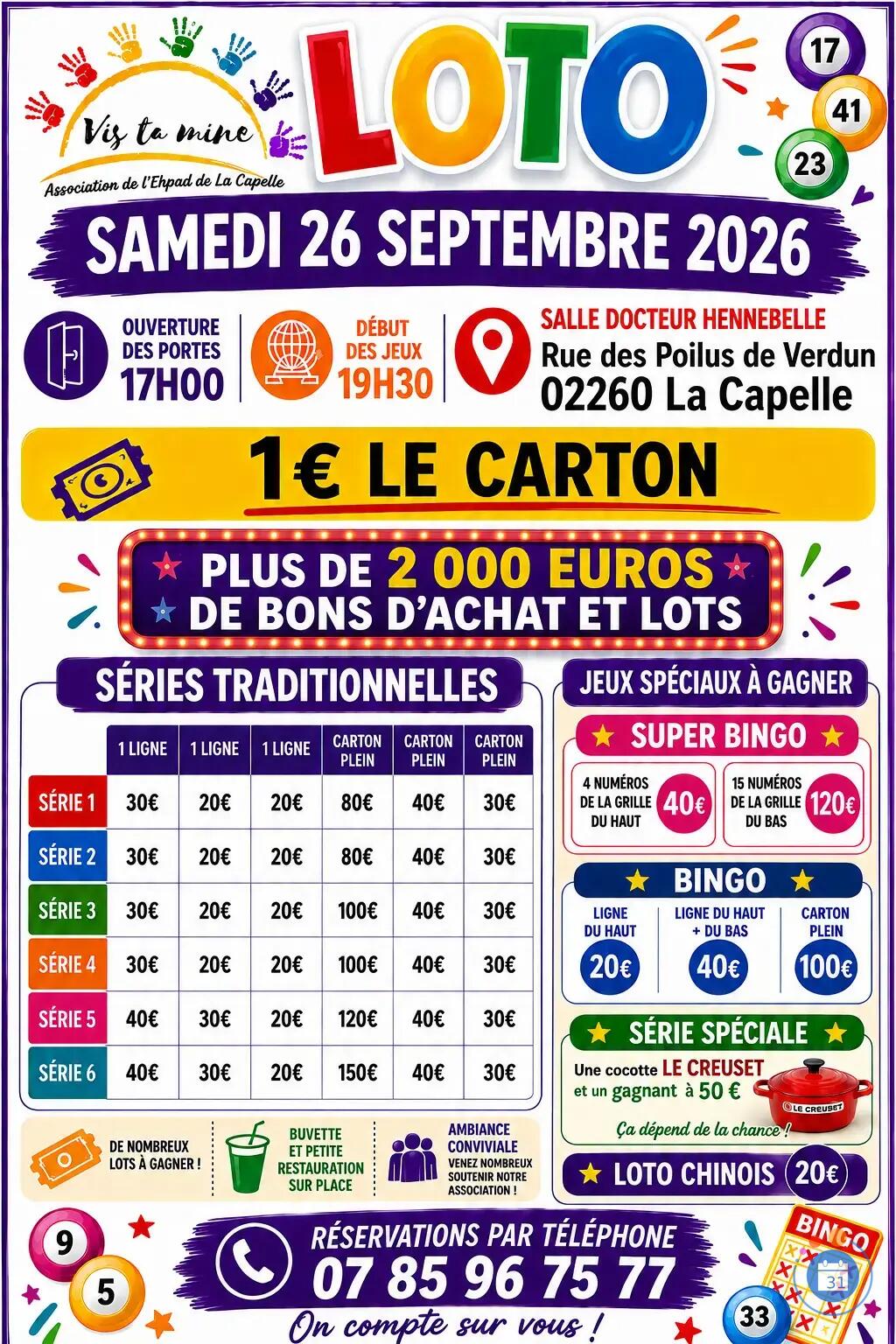 Image Super Loto Plus de 2000€ de Bons d'achat (photo 1)