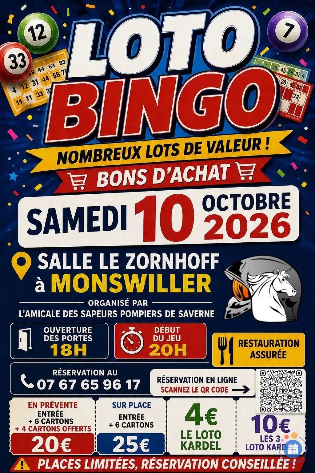 Image Loto Bingo des Pompiers de Saverne (photo 1)