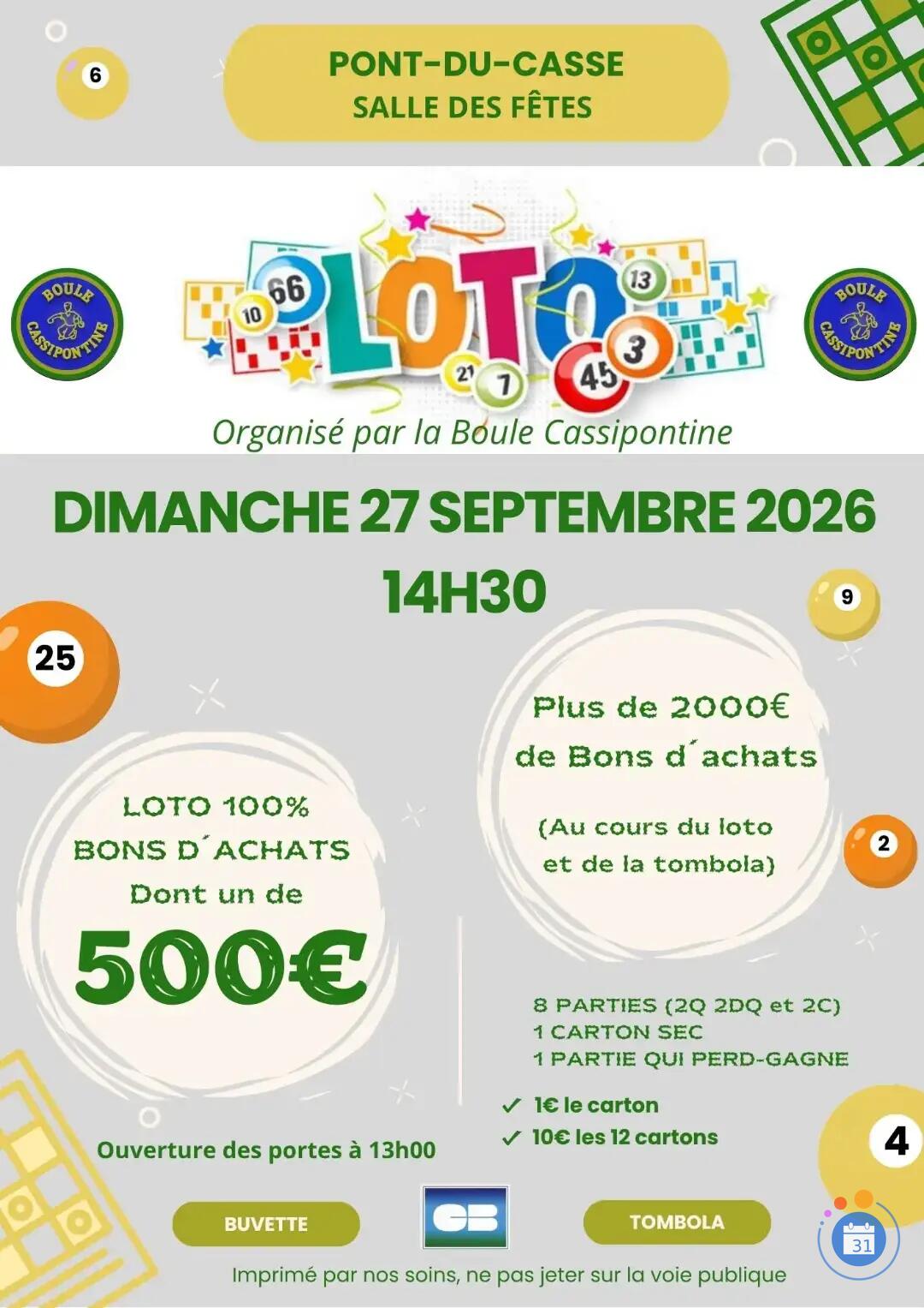 Image Loto spécial bons d'achat (photo 1)