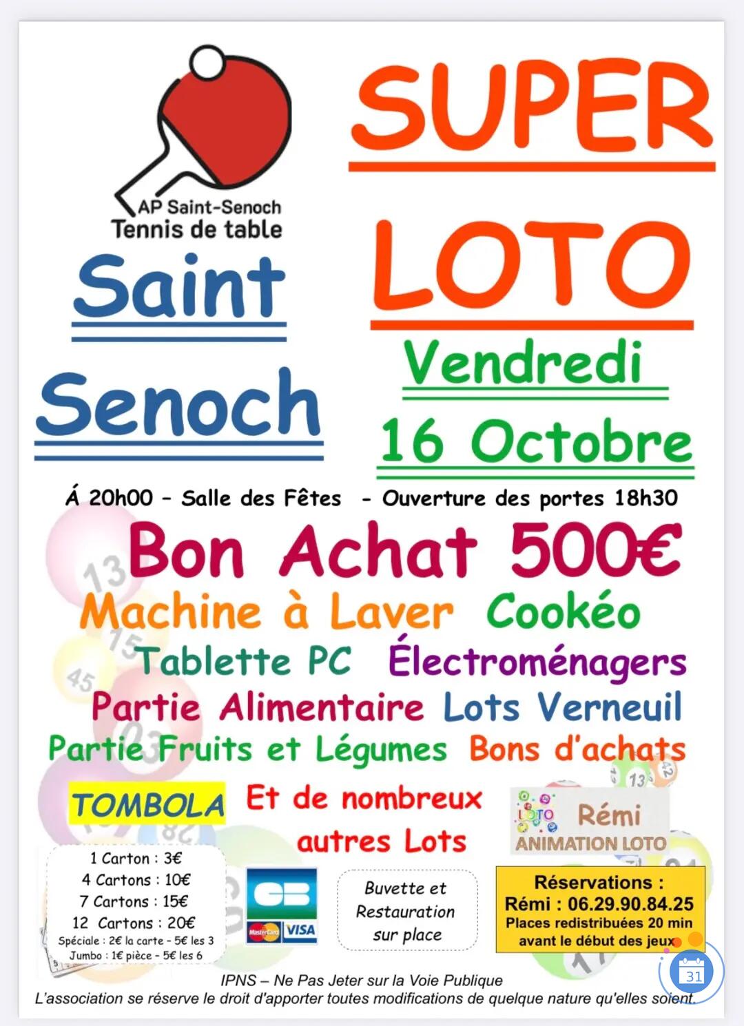 Image Super Loto du Ping Pong animé par Rémi (photo 1)