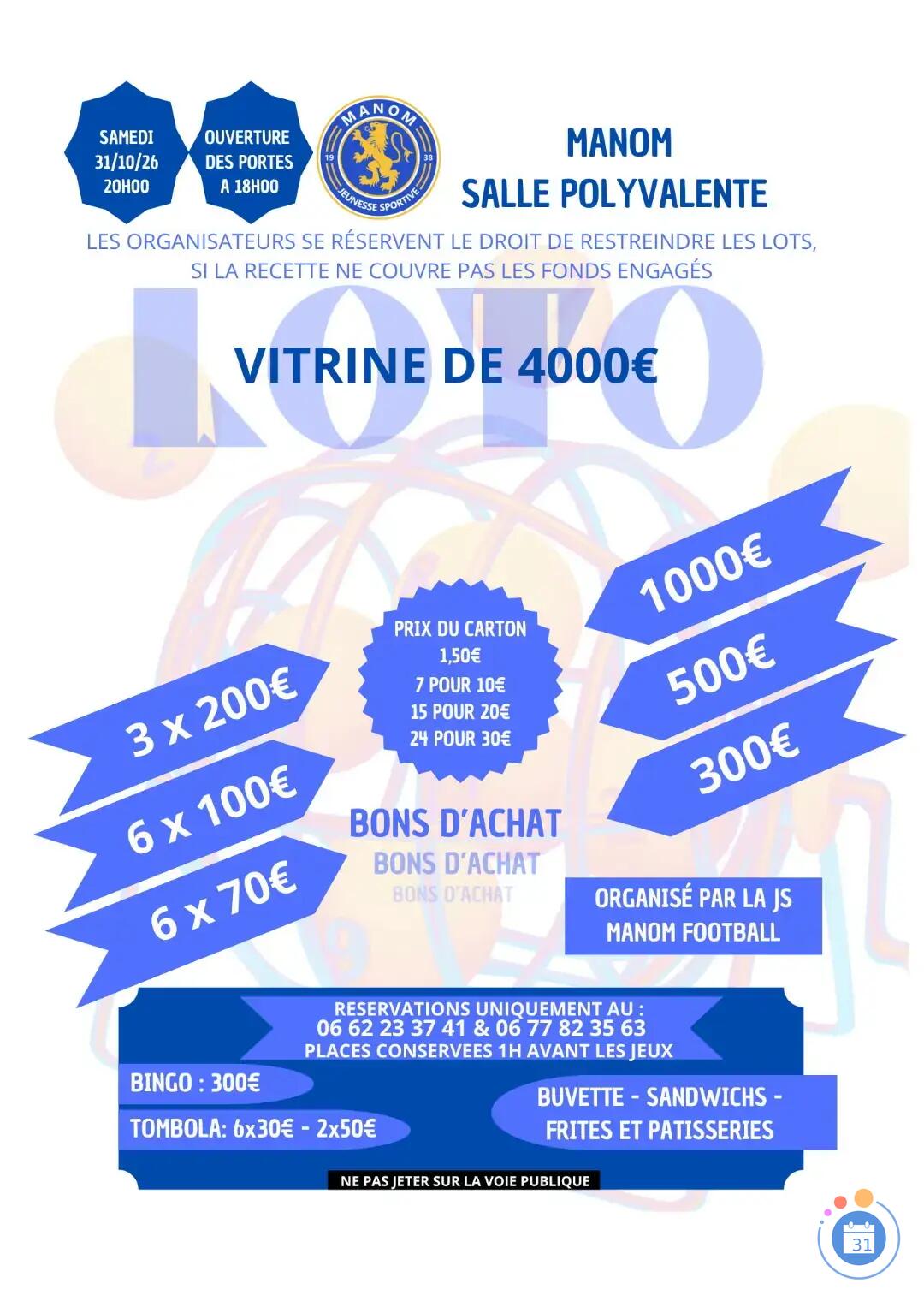 Image LOTO DE LA JS MANOM (photo 1)